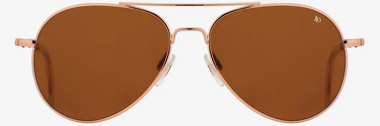 AO General Sunglasses - Rose Gold - Cosmetan Brown AOLite Nylon Lenses ...