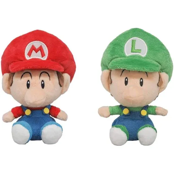 Baby Mario &amp; Baby Luigi (S) Plush Toy Set of 2 ALL STAR COLLECTION