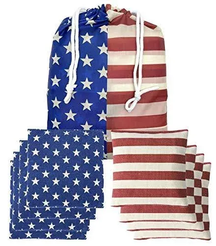 SPORT BEATS Cornhole Bags Set of 8 Regulation Weight & Size Corn Hole Bags Bean Bags for Cornhole Game Includes Carry Case