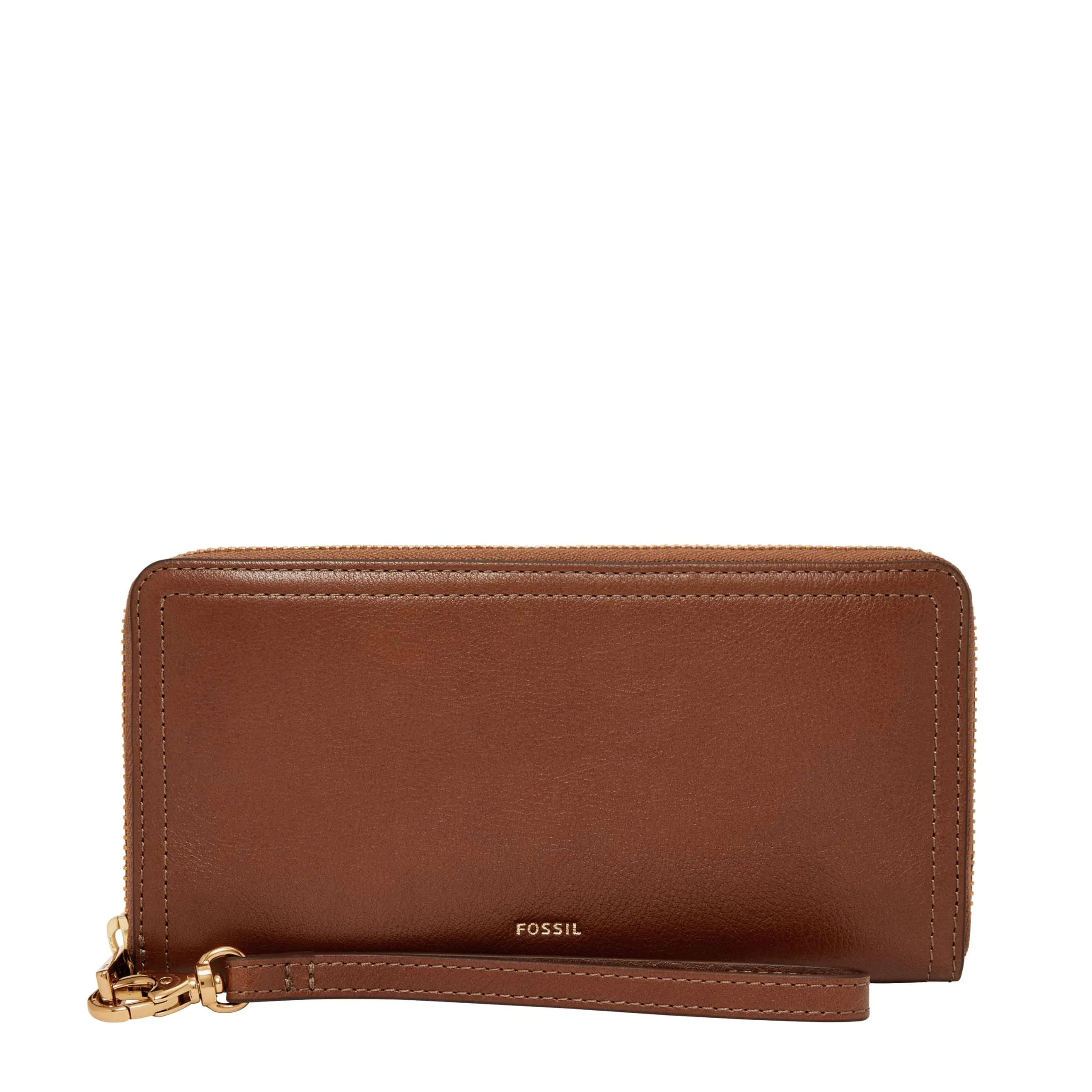 Fossil Women's Logan Zip Around Clutch - Brown