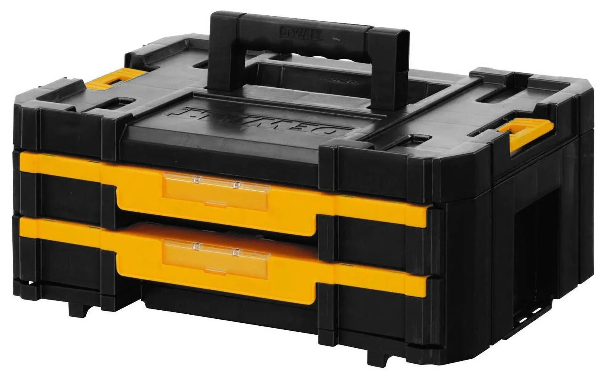 DeWalt DWST1-70706 T-Stak IV Tool Storage Box with 2-Shallow Drawers, Yellow/Black, 7.01 cm*16.77 cm*12.28 cm