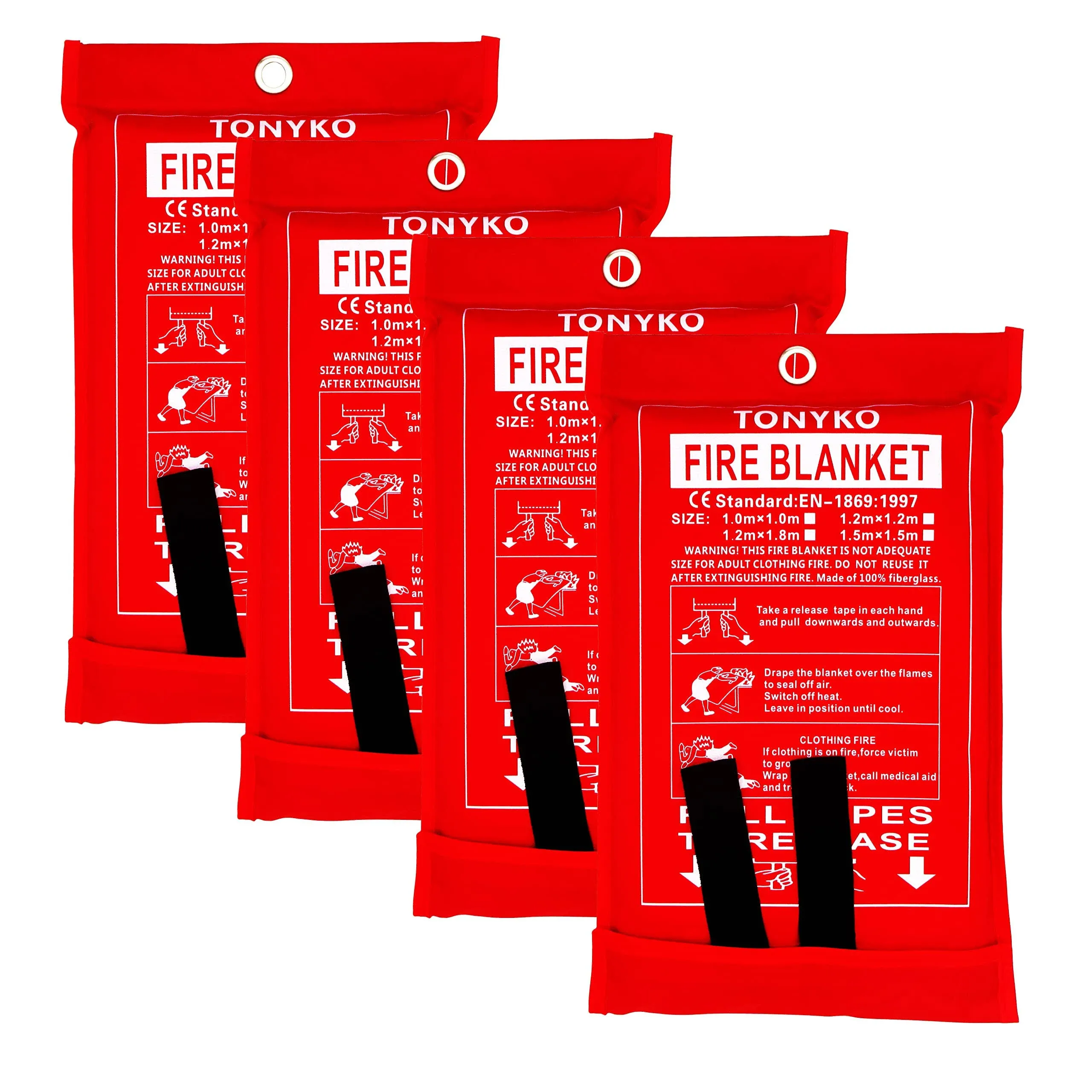 Tonyko Emergency Fire Blankets, Flame Retardant Protection and Heat Insulation ...