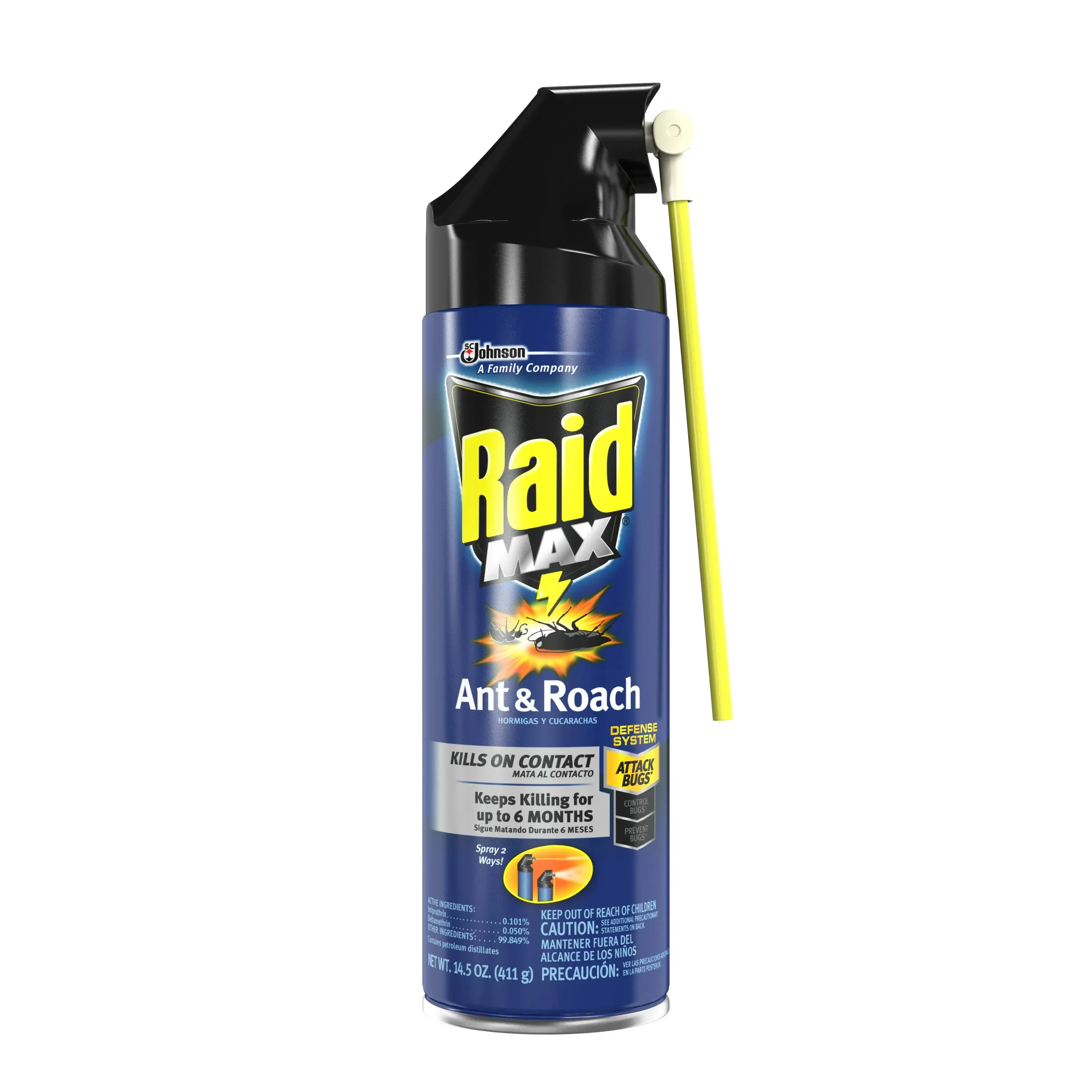 Raid Max Ant & Roach, Spray - 14.5 oz