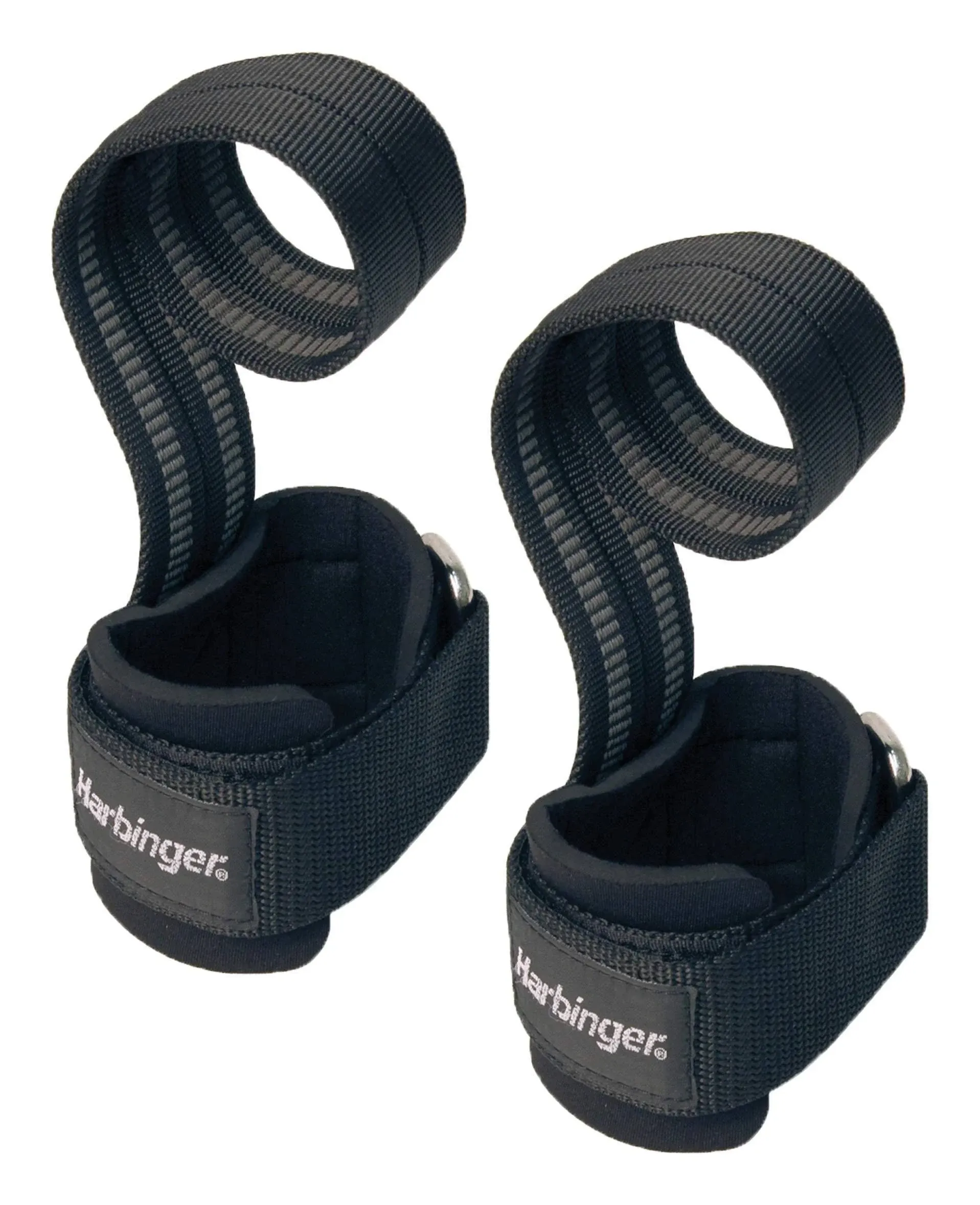 Harbinger Big Grip No-Slip Nylon Lifting Straps with DuraGrip (Pair)