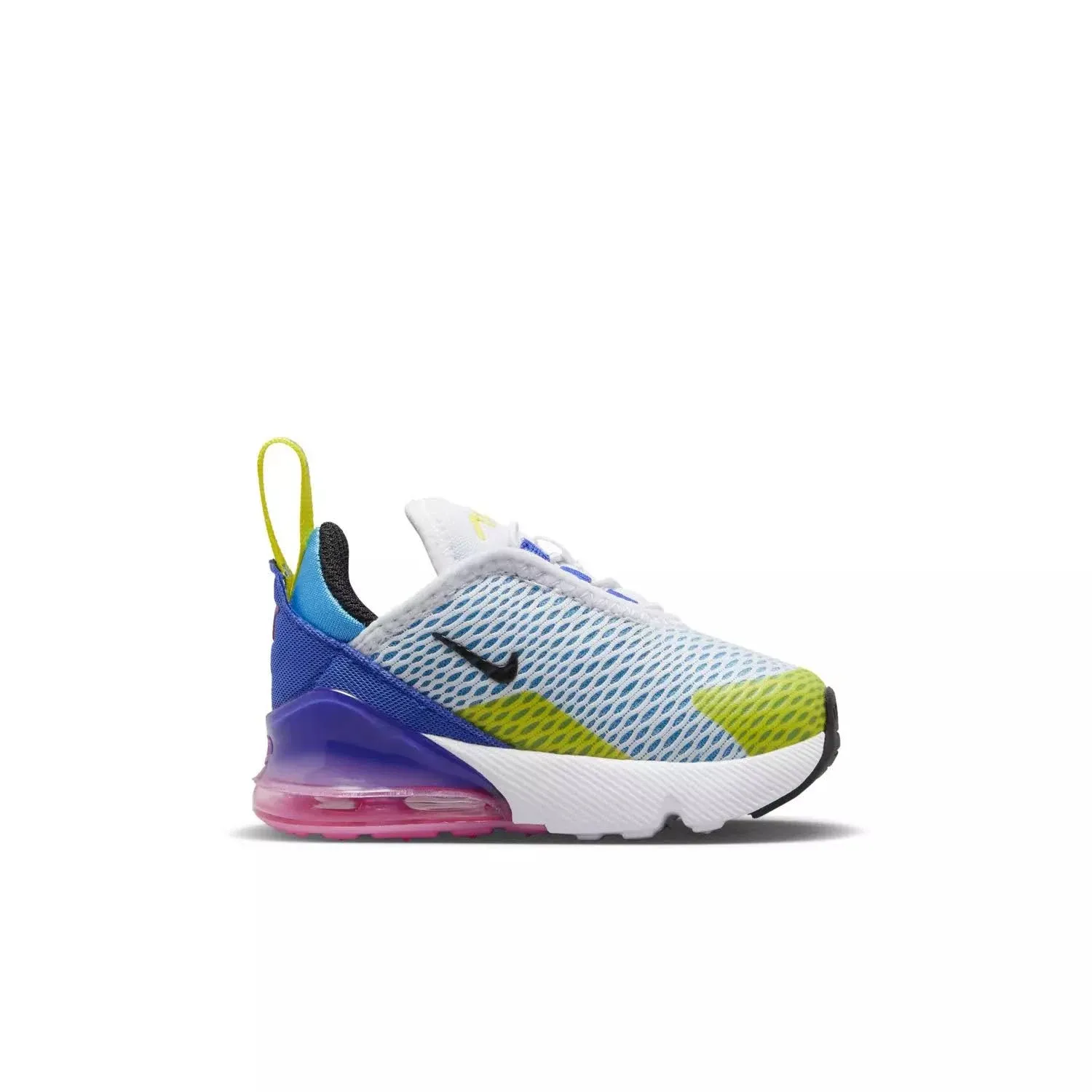 Nike Air Max 270 Baby/Toddler Shoes (FZ3556-100, White/Pink Foam/Playful Pink)