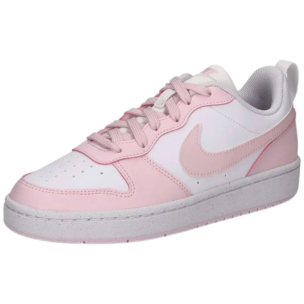 Nike Court Borough Low Recraft Big Kids' Shoes - White/Pink Foam