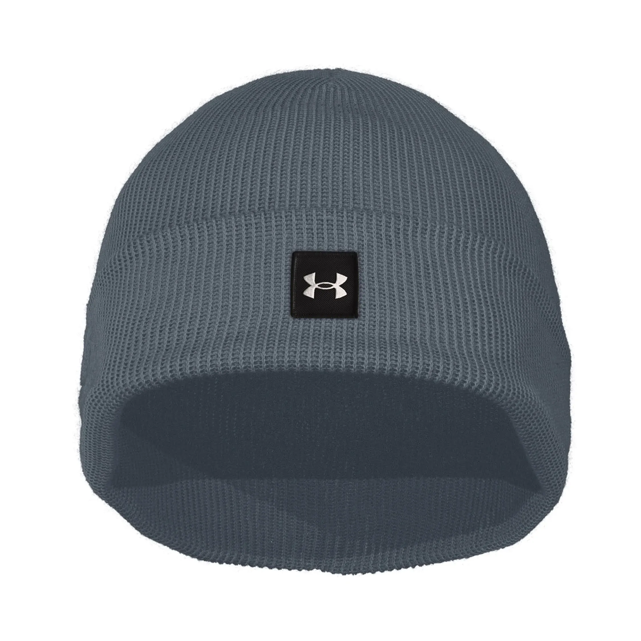 Under Armour Mens Halftime Shallow Cuff Beanie, (001) Black / / White, One Size Fits Most