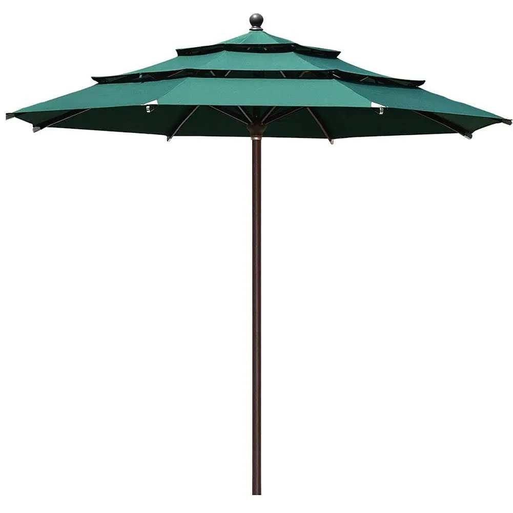 Eliteshade USA 10-Year-Non-Fading Sunumbrella 11ft 3 Tiers Market Umbrella Patio ...