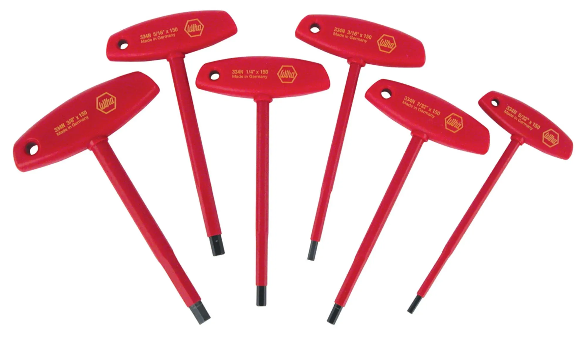 Wiha 33490 Insulated T-Handle Hex Inch 6 Pc Set