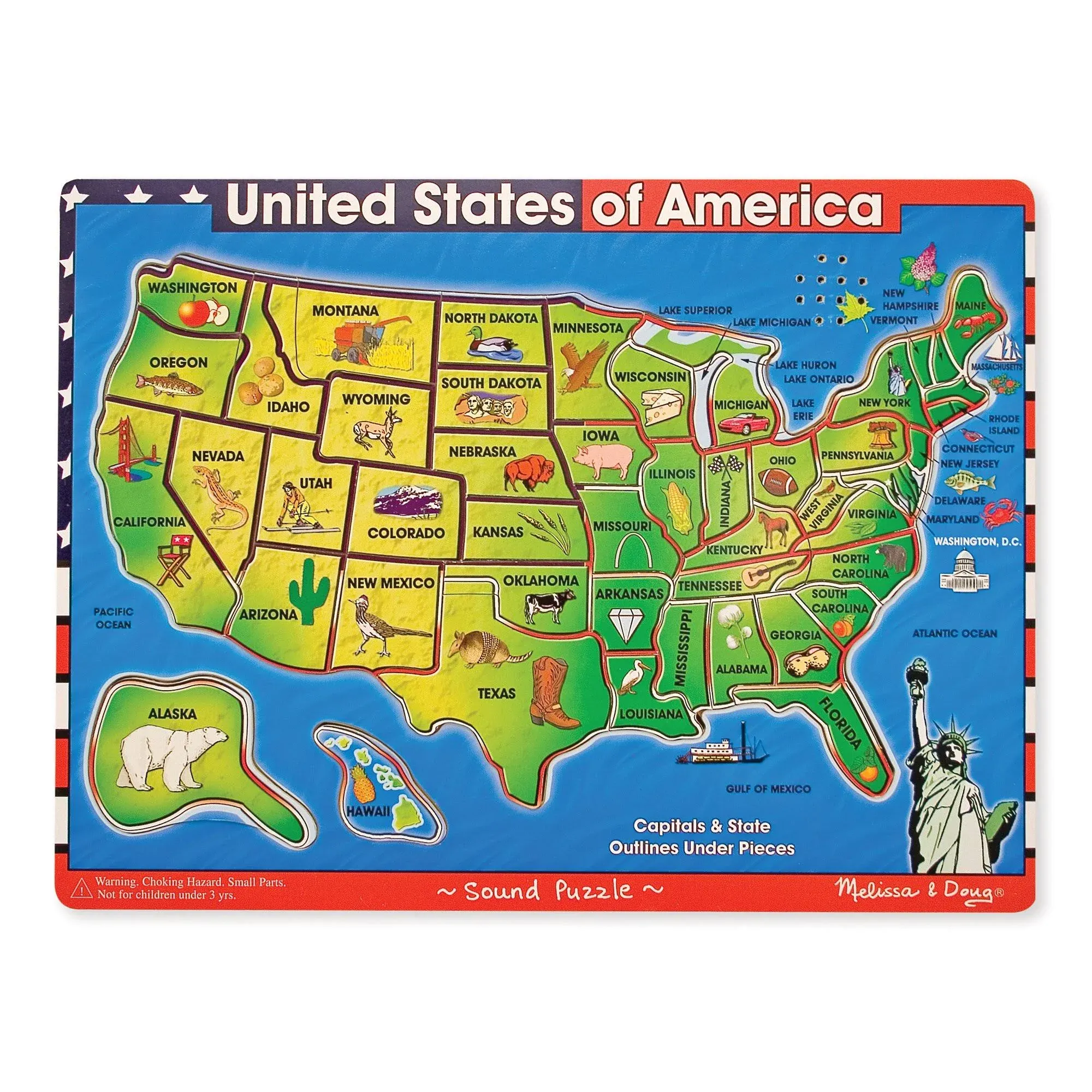 Melissa & Doug USA Map Sound Puzzle