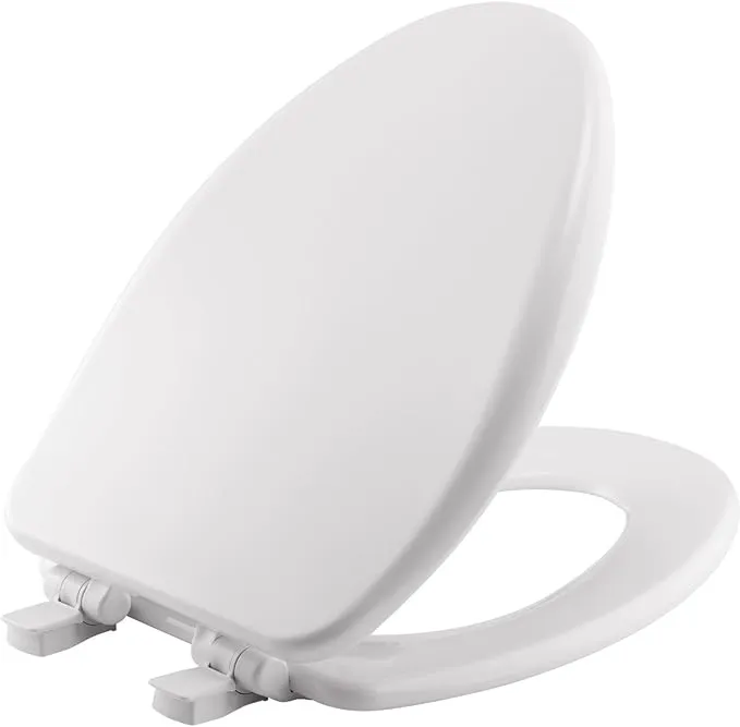 Mayfair Round White Plastic Toilet Seat