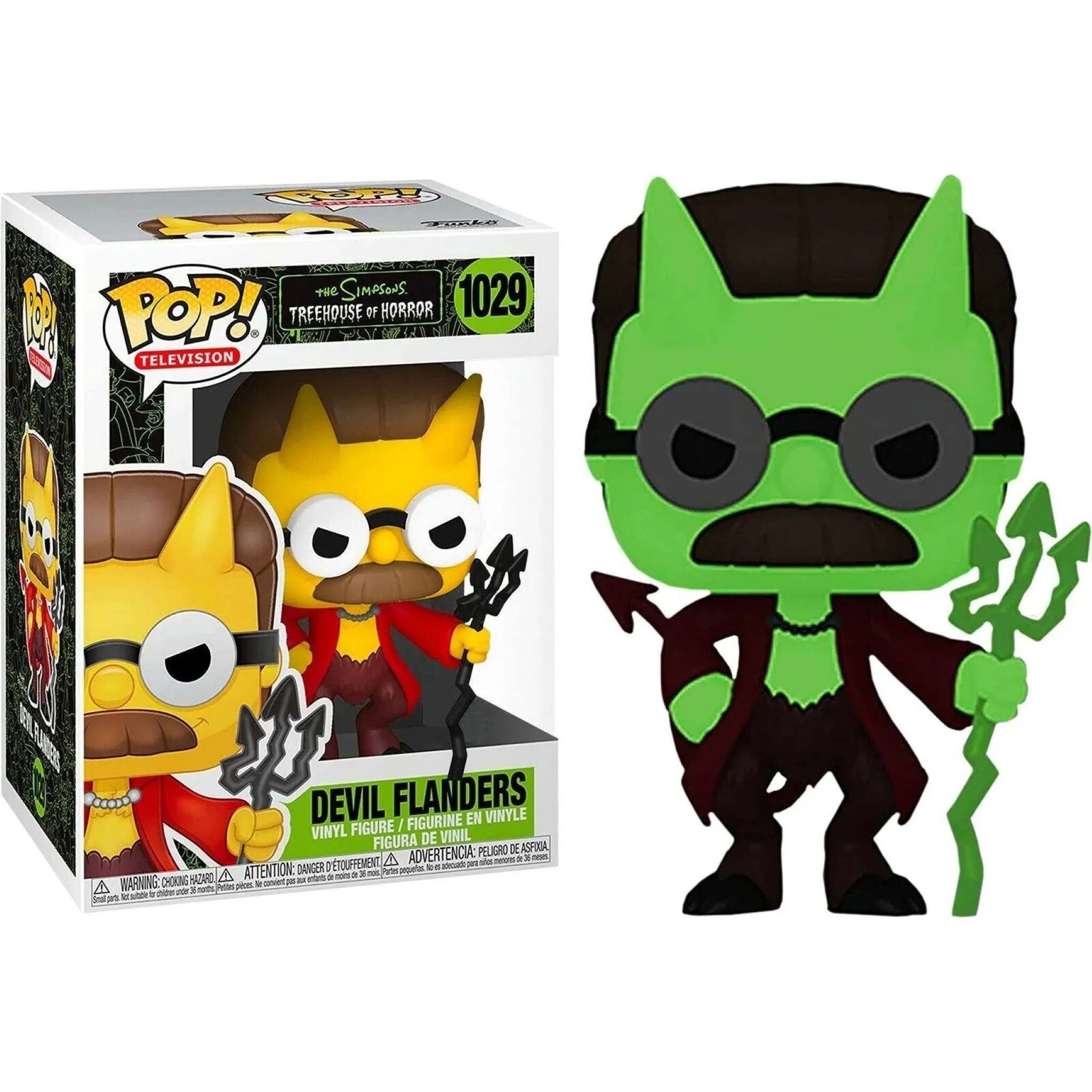 Funko Pop! Animation: The Simpsons - Devil Flanders, Glow in The Dark, Amazon Exclusive