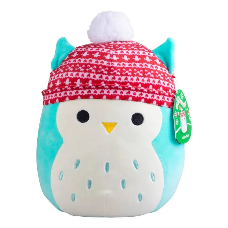 Squishmallow 10" Winston The Owl Plush - Official Kellytoy Christmas Plush - Cute ...