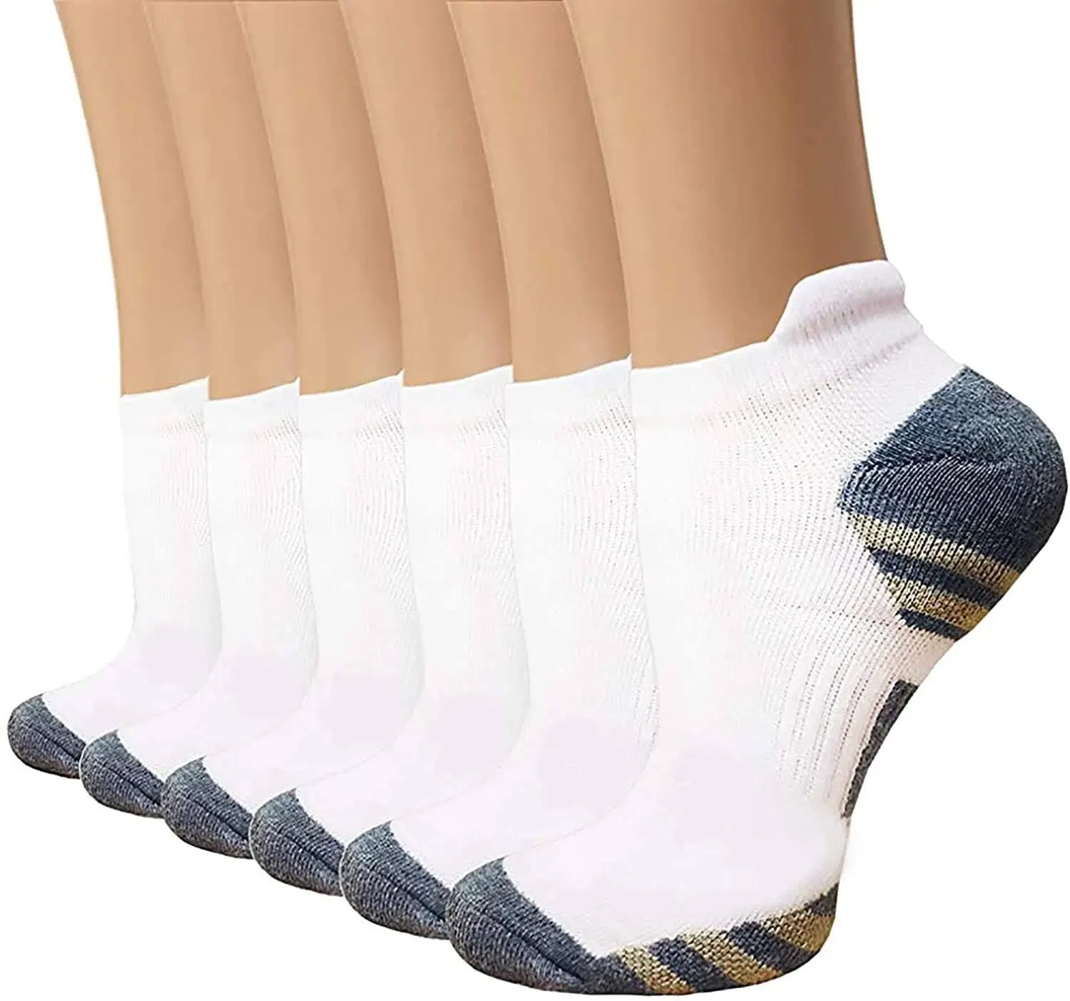 Sooverki Copper Plantar Fasciitis Running Compression Socks (6 Pairs)