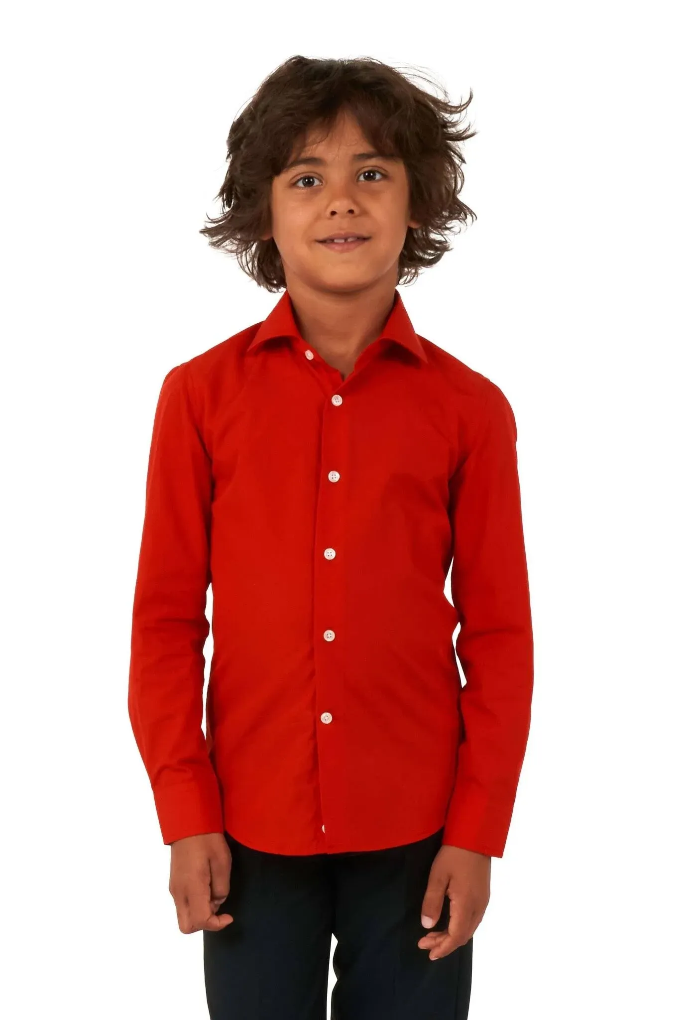 Boys 2-16 OppoSuits Red Devil Solid Button-Up Dress Shirt