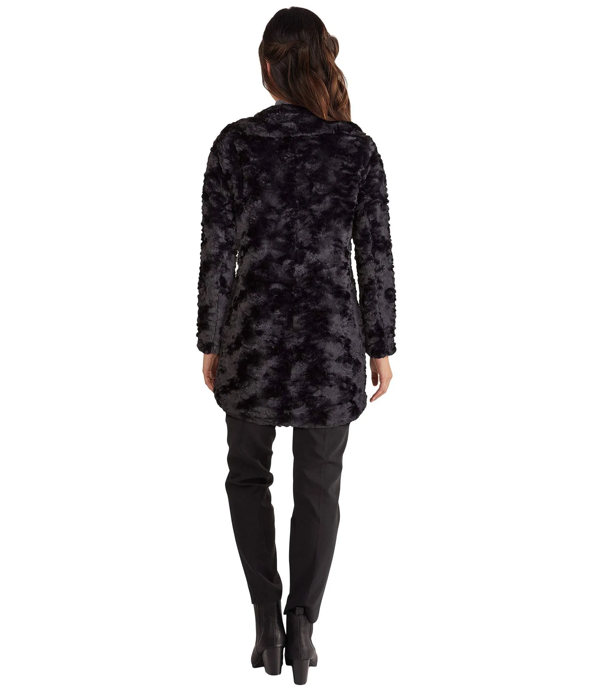 Kenneth Cole Women's Textured Faux Fur Coat