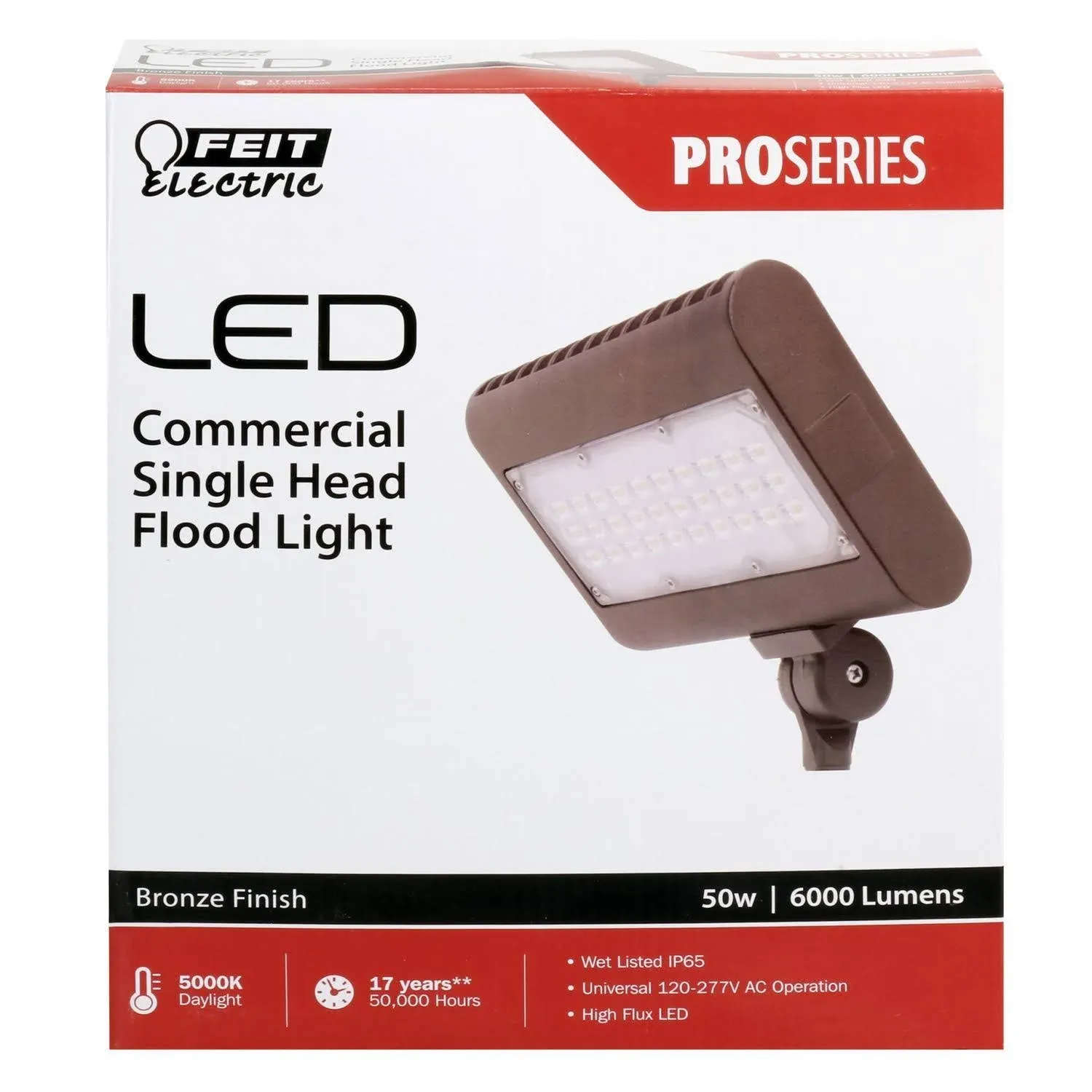 Feit Electric 50W 6000 Lumens Switch Bronze Led Floodlight