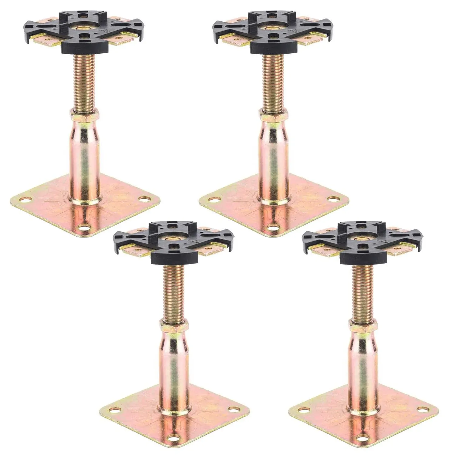 YEUQWJ 4 Pieces Adjustable Elevated Post Base,Support Beams, Floor Support Beams, Most Home Product Support Systems (ZJ-004)