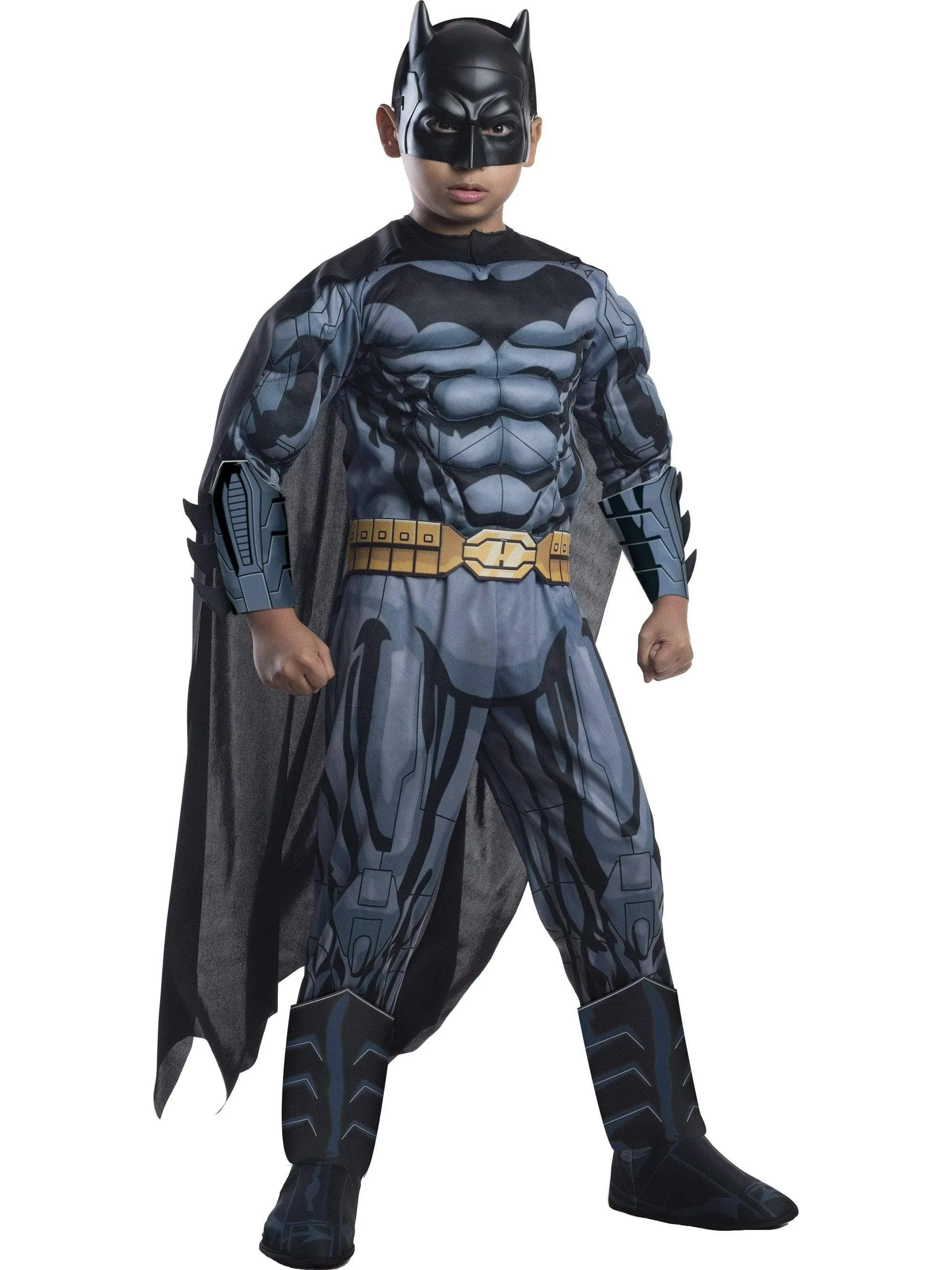 Rubie's Costume Boy's Deluxe Halloween Batman Costume, Black