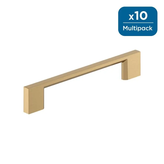 Amerock Cityscape 5-1/16-in (128mm) Center to Center Champagne Bronze Cylindrical Bar Drawer Pull (10-Pack) Lowes.com