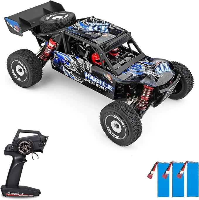 Goolrc Wltoys 124018 RC Car, 1/12 Scale 2.4GHz Remote Control Car, 4WD 60km/h High Speed Racing Car, Off-Road Buggy Drift Car RTR with Aluminum