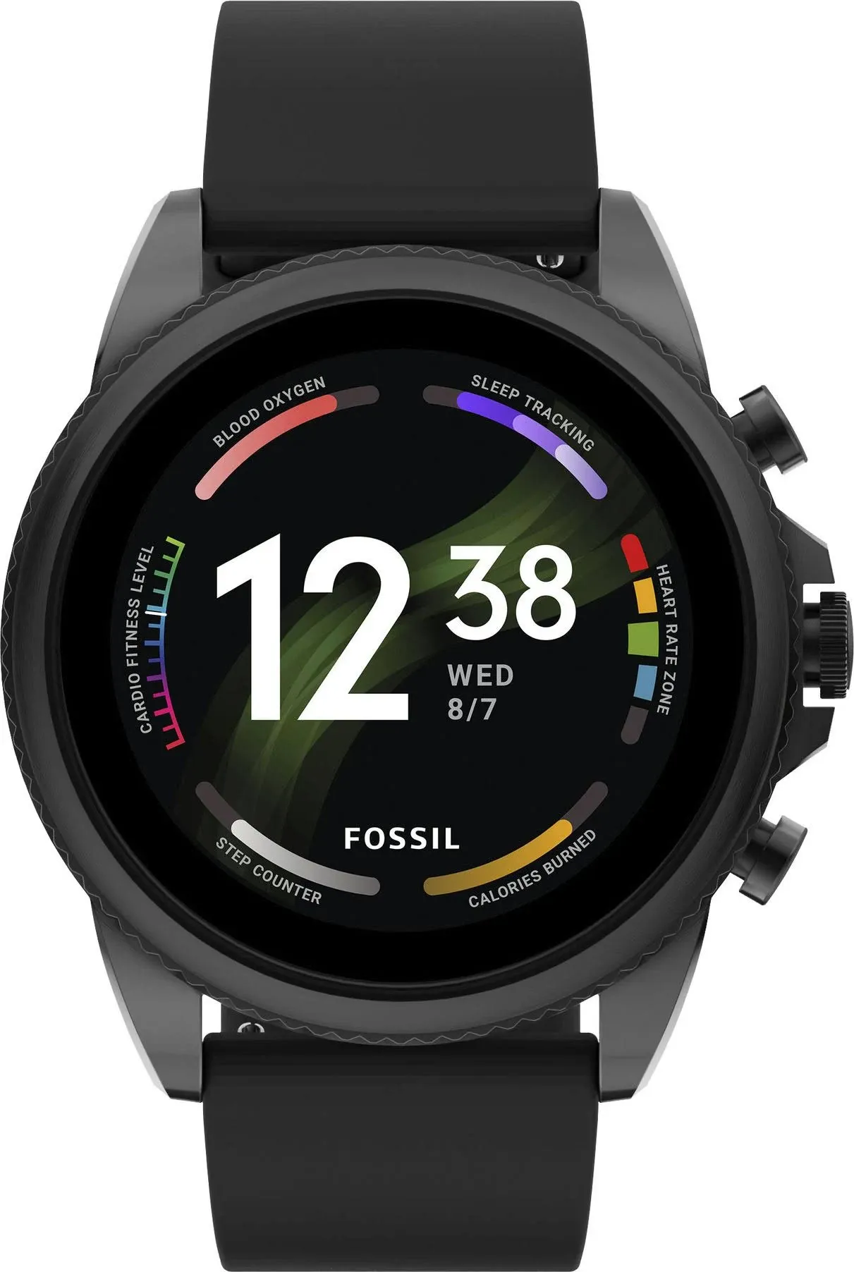 Fossil Gen6 FTW4061 Black Silicone Smartwatch Black Android Wear OS Touchscreen