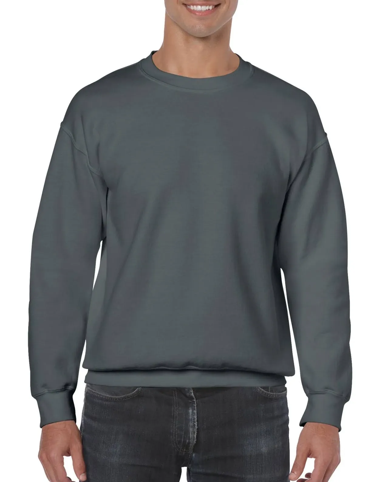 Gildan Men's Long Sleeve Crewneck Sweatshirt. 18000, Size: Large, Gray