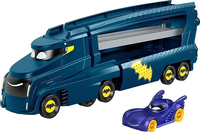 Fisher-Price DC Batwheels Toy Hauler And Car, Bat-Big Rig With Ramp And Vehicle Storage