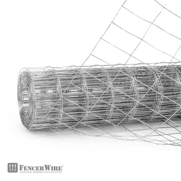 Fencer Wire 14 Gauge Galvanized Welded Wire Mesh Size 2 inch by 4 inch, 5 ft. x 50 ft.