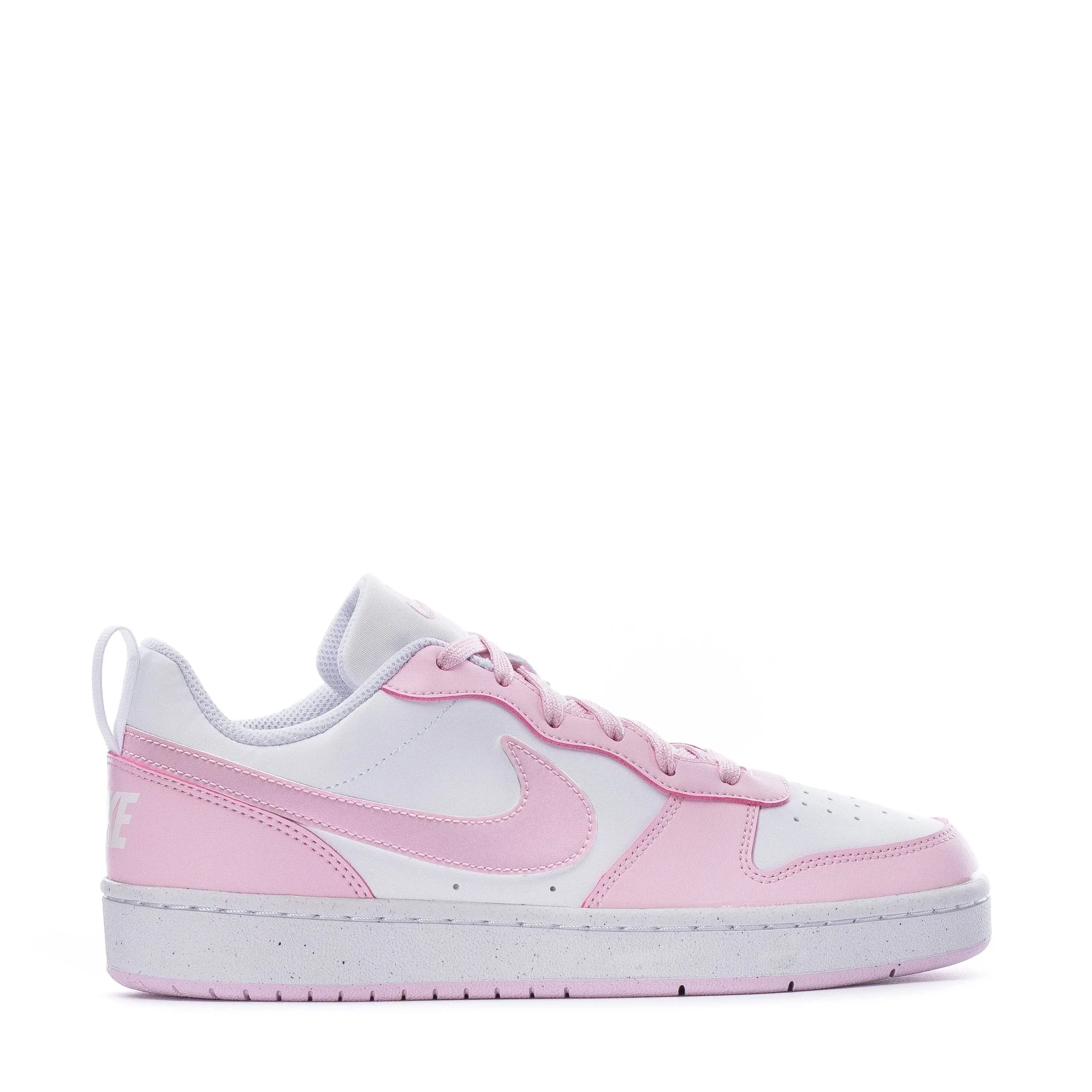 Kids' Nike Court Borough Low Recraft Shoes Big 6.5 White/Pink Foam