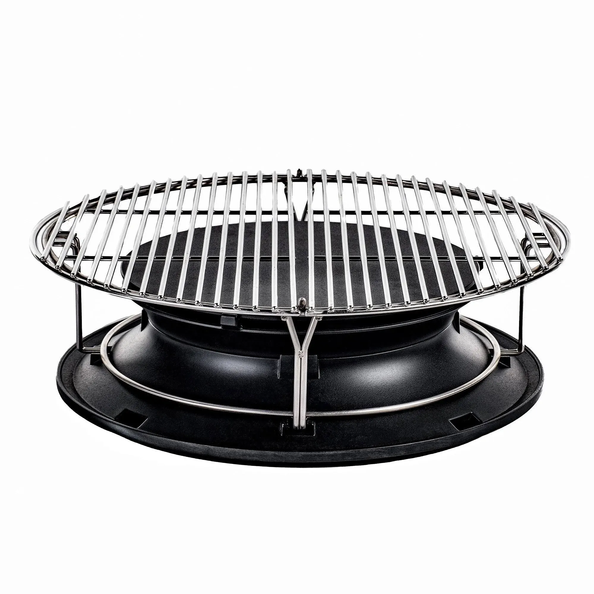 Kamado Joe SlōRoller Hyperbolic Smoke Chamber Accessory Insert with Stainless Steel Rack for Big Joe 24-inch Charcoal Grill and Smokers in Black, Model BJ-HYPER