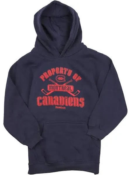 Reebok NHL Little Boys Kids Montreal Canadiens Pullover Sweatshirt Hoodie, Navy