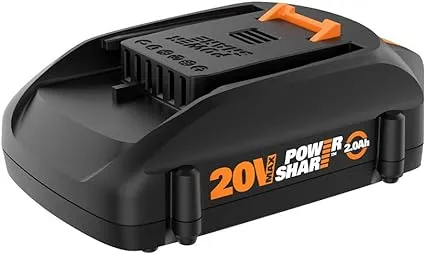 WORX WA3575 20V Lithium Ion Battery Pack 2.0 Amp hour Orange and Black