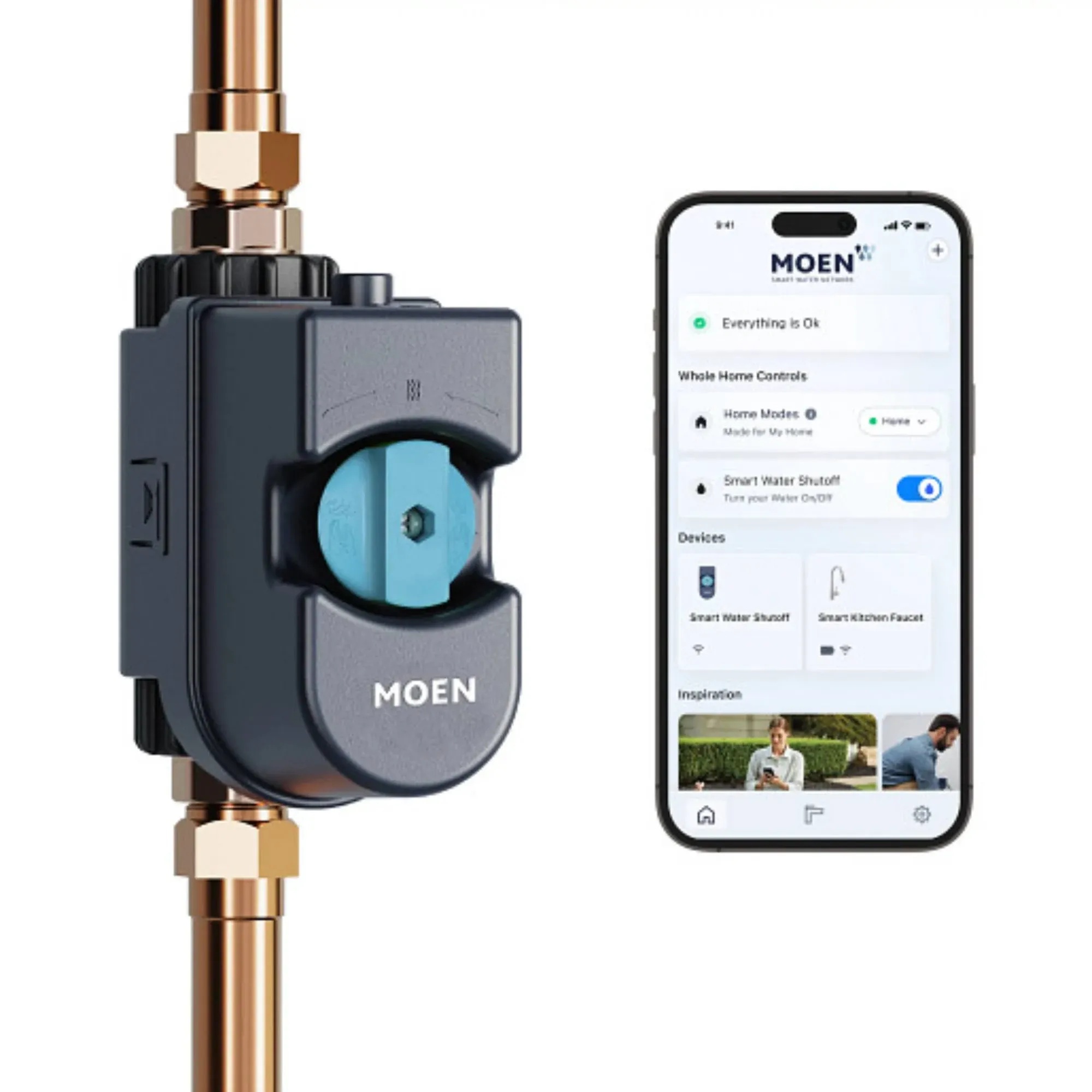 Moen 900-002 - 1-1/4" FLO Smart Water Monitor & Shutoff