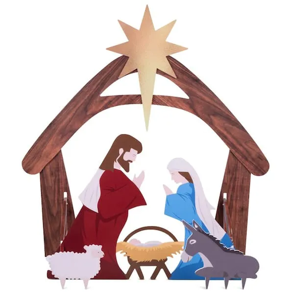 Best Choice Products 4ft Christmas Holy Family Nativity Scene