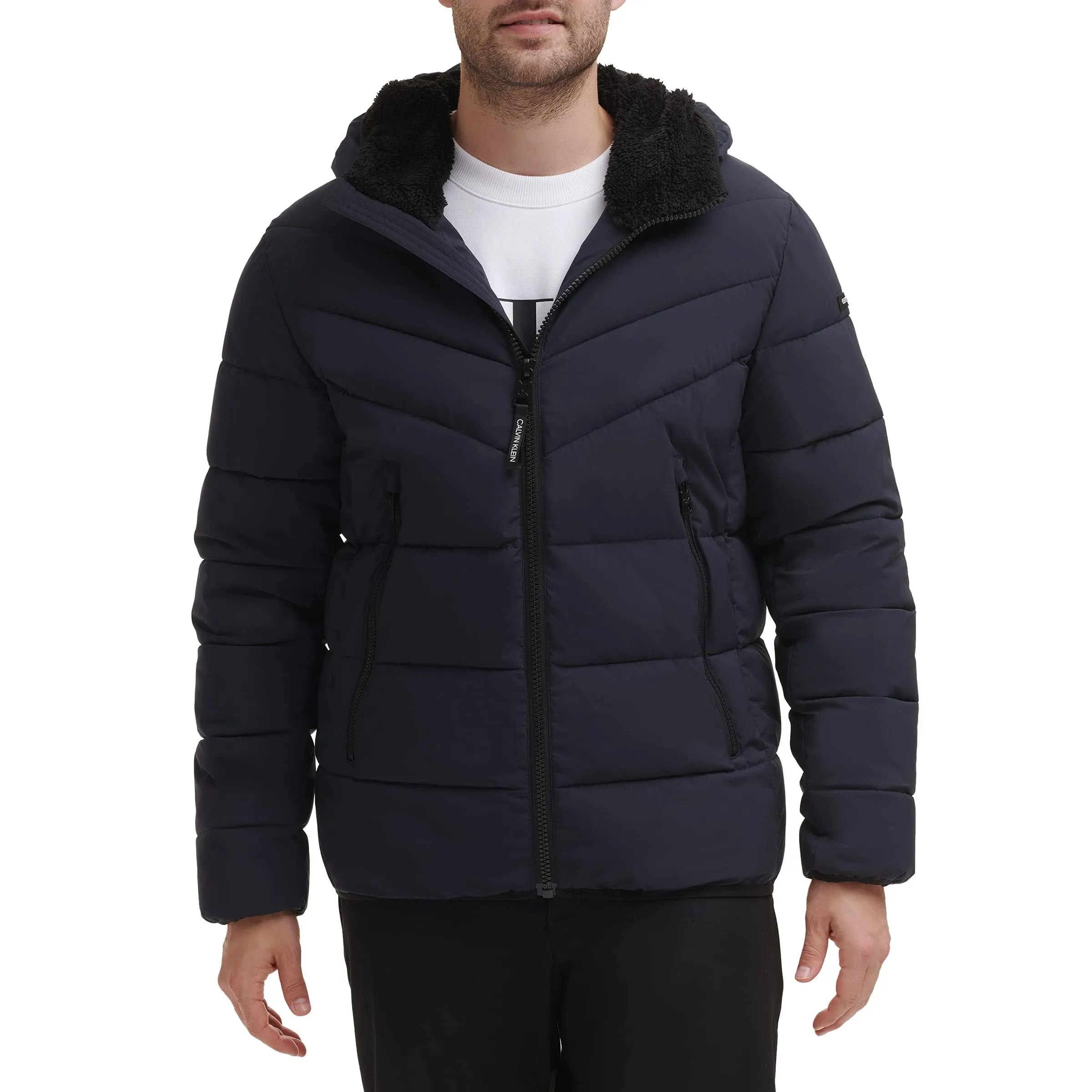 Calvin Klein Men's Snap Front Puffer Jacket