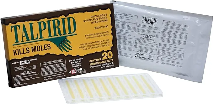 Bell Laboratories Talpirid 7150 Mole Bait Worms, 20 Count