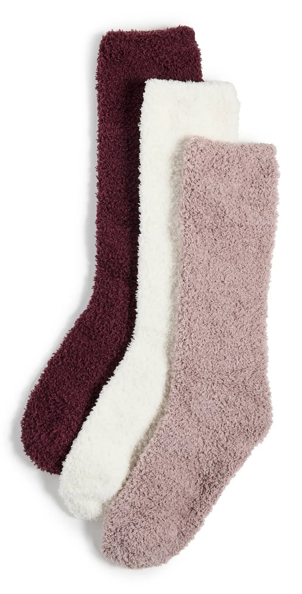 Barefoot Dreams CozyChic 3 Pair Sock Set Carbon Multi