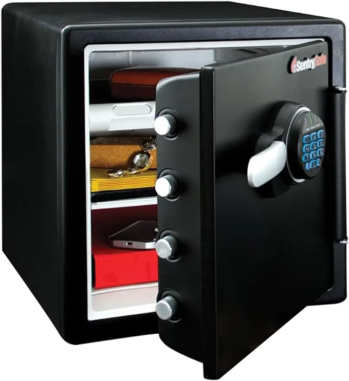 SentrySafe Fireproof and Waterproof Steel Home Safe Lock