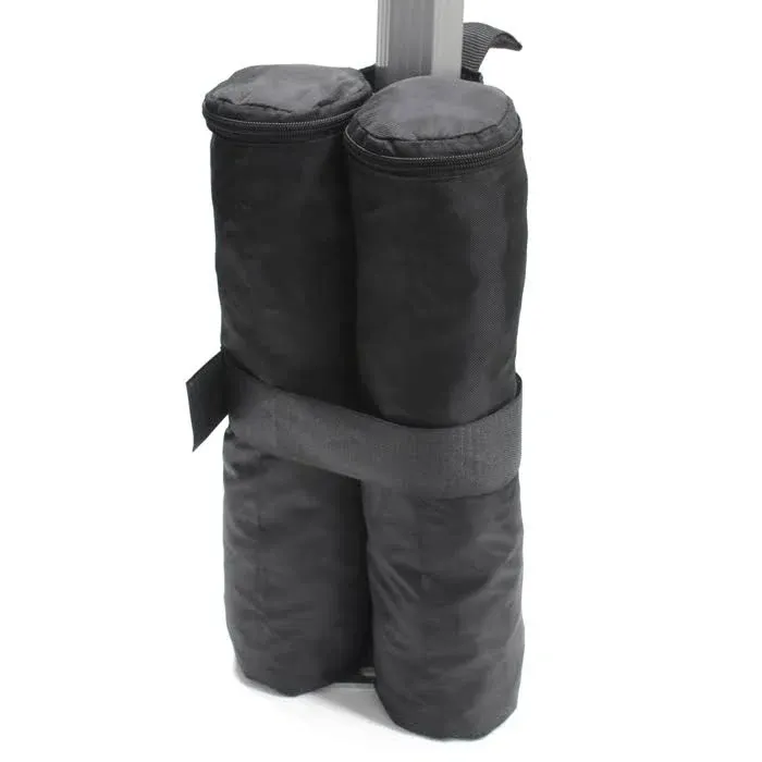 King Canopy Set Dual Cylinder Wrap Around Bags, Black - 4 count