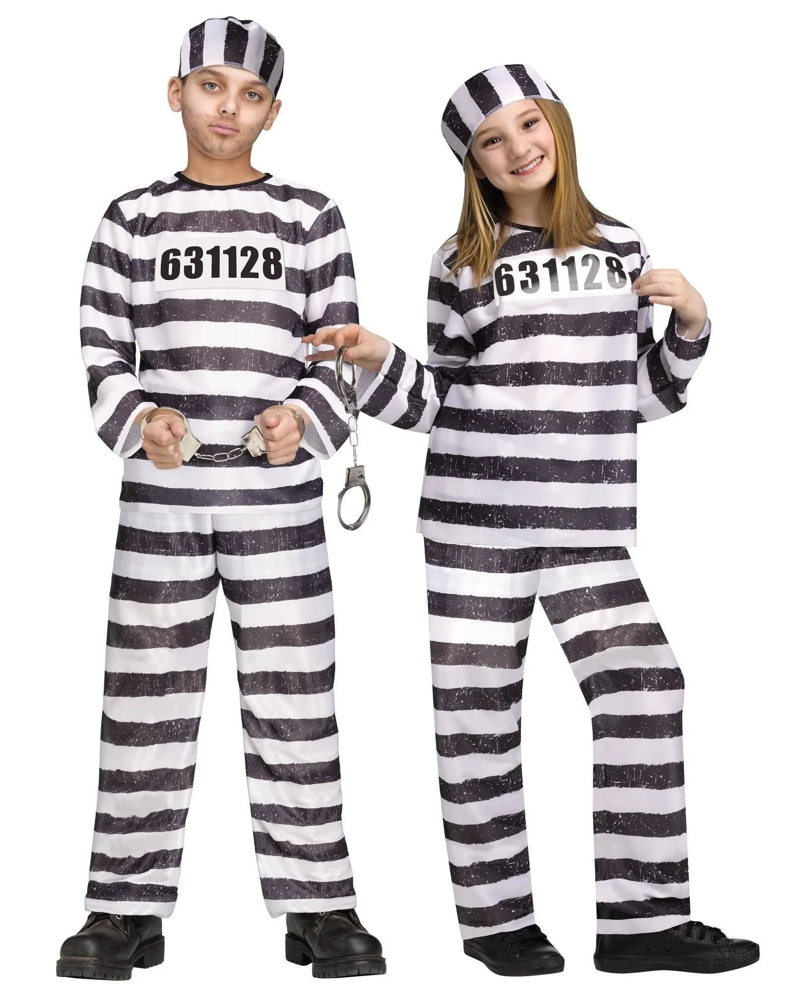 Child Jailbird Convict Costume - Small 4-6