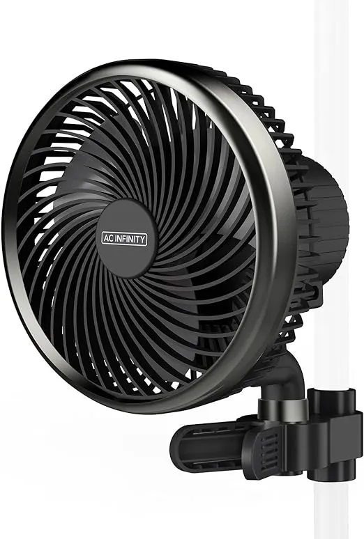 Ac Infinity Cloudray A6 Ventilador Con Clip para Tienda De Campaña De 6 Pulgadas Con 10 Velocidades Motor Ec