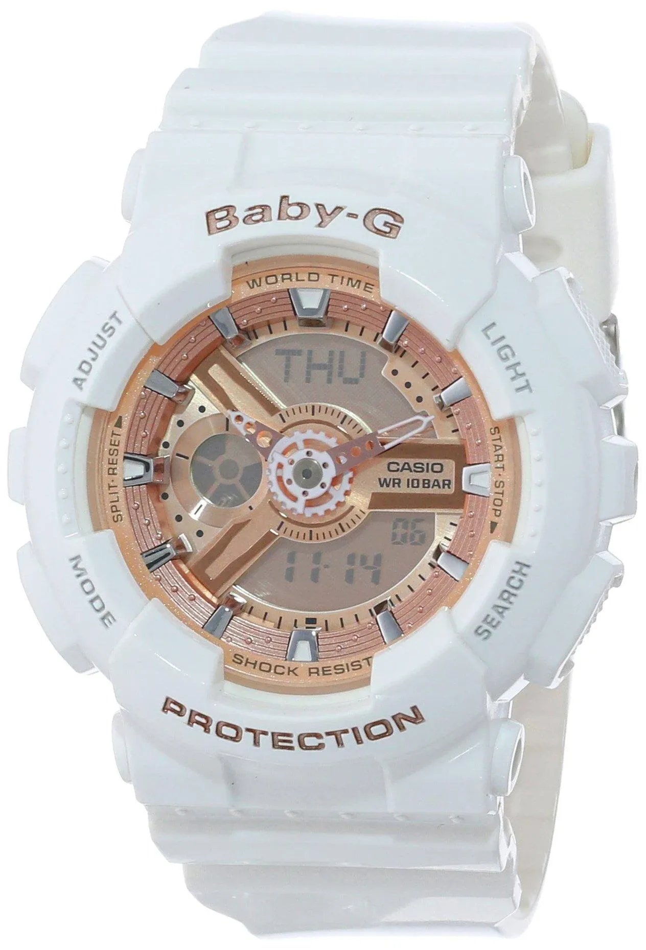 Casio Baby G White Resin Ladies Watch BA110-7A1