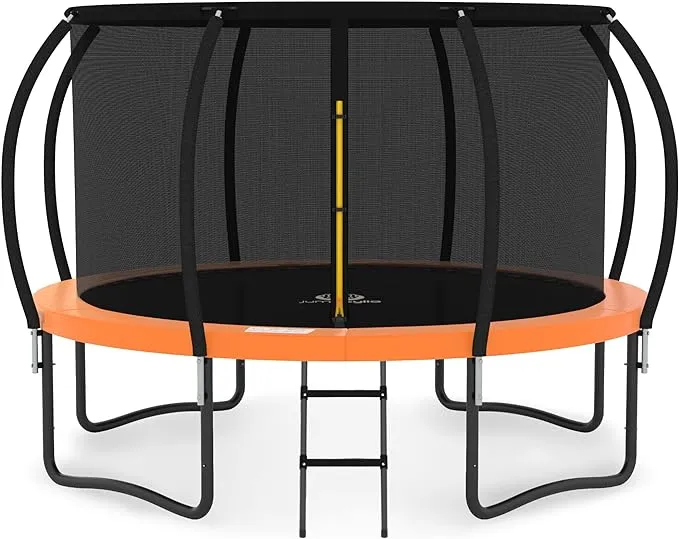 JUMPZYLLA Trampoline 8FT 10FT 12FT 14FT Trampoline with Enclosure