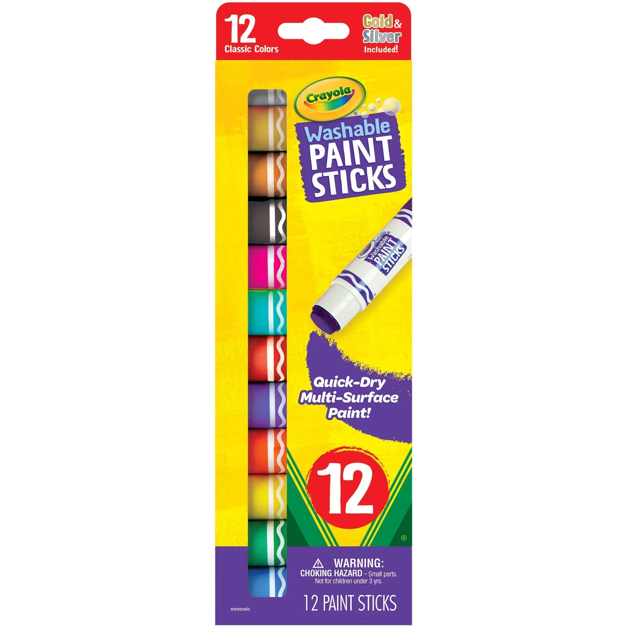 Crayola® 12 Color Washable Paint Sticks | Michaels®