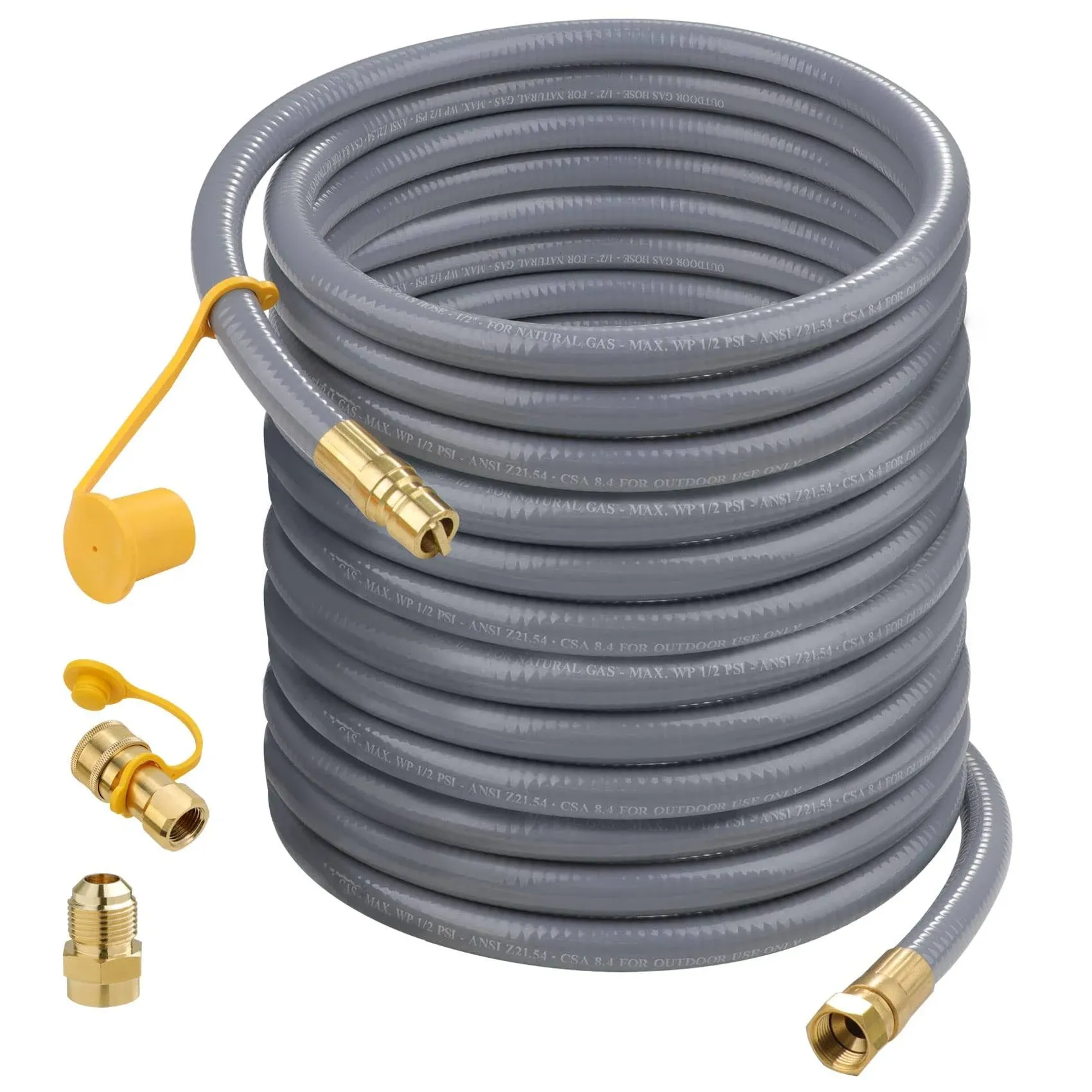 Aekops 1/2" ID Natural GAS Hose, Natural GAS Grill Hose with Quick Connect 1/2 ...