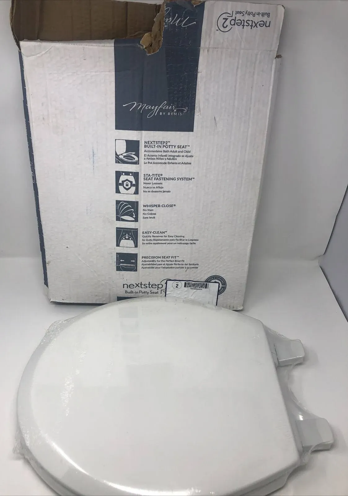 Mayfair NextStep2 Toilet Seat with Built Potty Training Seat