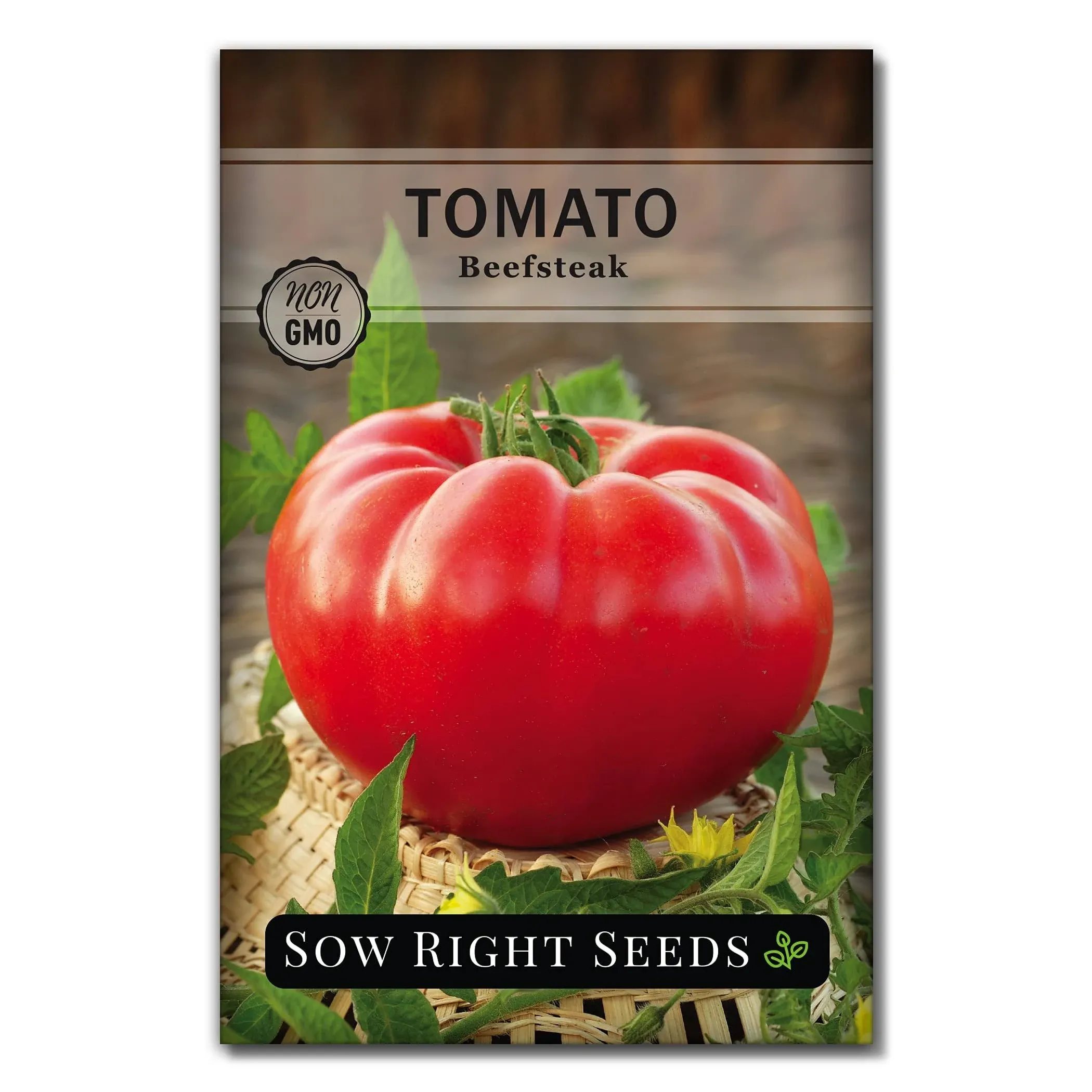 Sow Right Seeds - Beefsteak Tomato Seed for Planting - Non-GMO Heirloom Packet with Instructions to Plant A Home Vegetable Garden - Great Gardening