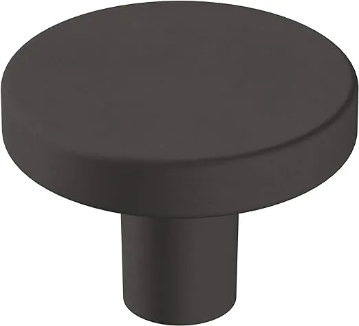 Amerock Versa 1-3/8" Cabinet Knob (Matte Black)