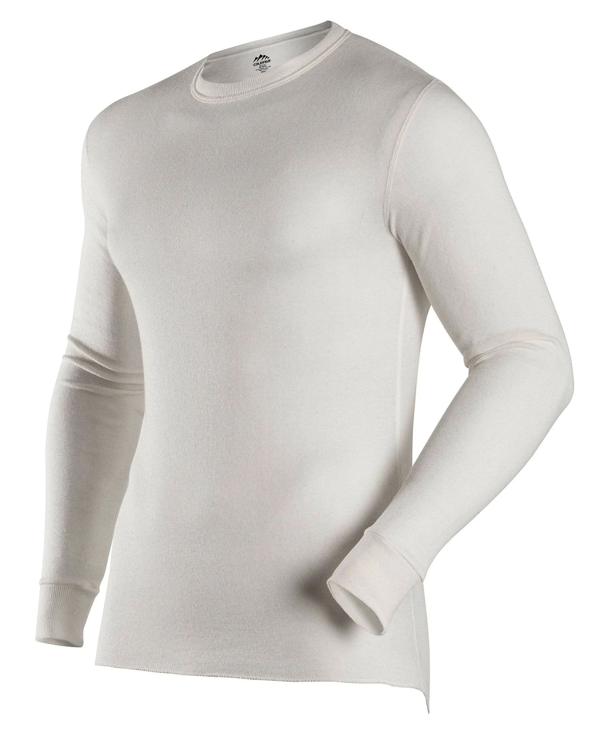 Coldpruf Men's Basic Dual Layer Long Sleeve Crew - Big Winter White 3X